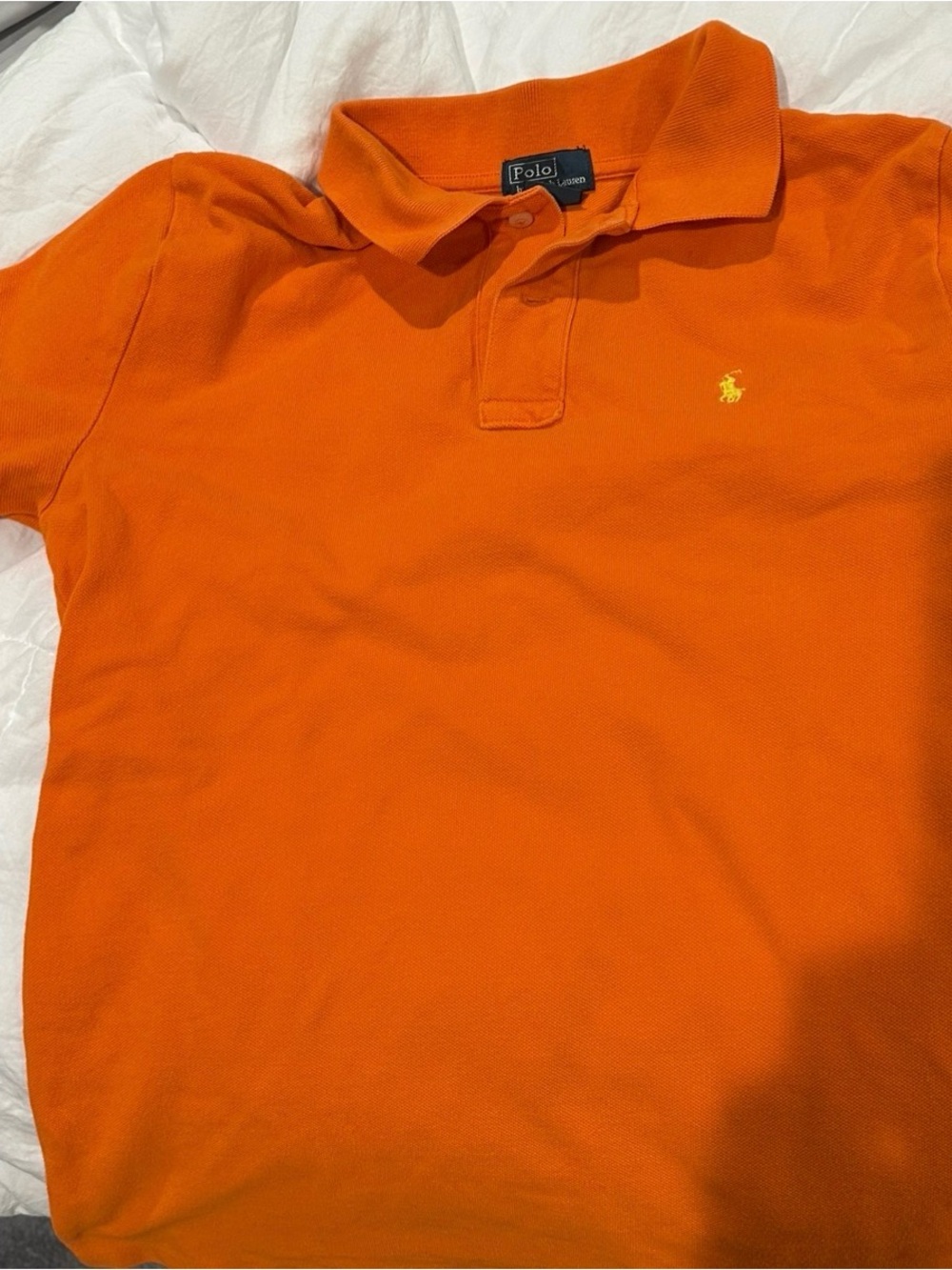 Polo by Ralph Lauren Bright Orange Short-Sleeve Polo with Yellow Pony